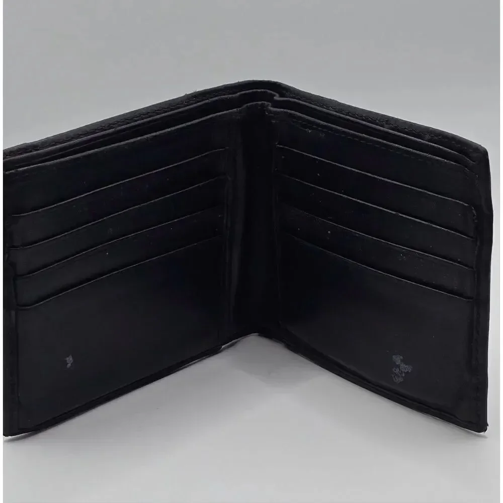 Burberry Men's Bifold Cardholder Wallet Black Brown Subtle Nova Check Plaid Luxe
